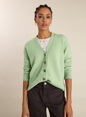 Celine V-neck Wool Blend Cardigan from Baukjen