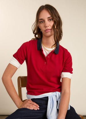 Tatum Contrast Collar Polo Tee from Baukjen