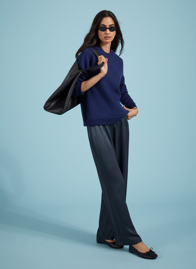 Monica Satin Wide Leg Trousers from Baukjen