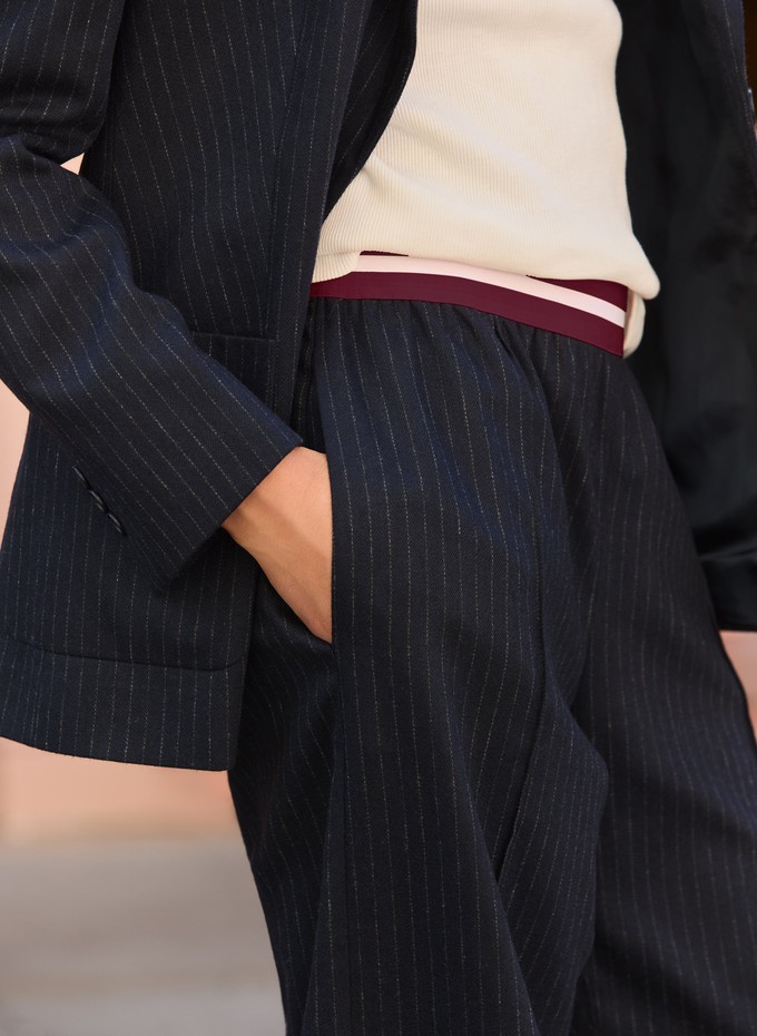 Remy Wool Blend Wide Leg Trousers from Baukjen