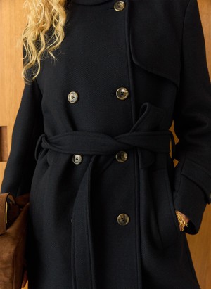 Ingrid Belted Wool Trench Coat from Baukjen