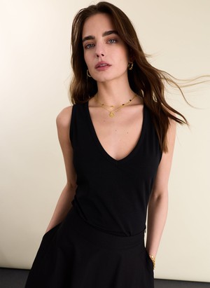 Jada Organic Cotton V-Neck Tank from Baukjen