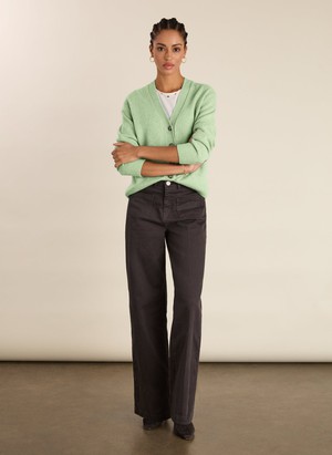 Celine V-neck Wool Blend Cardigan from Baukjen