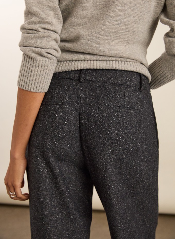 Petite Gwynnie Wool Blend Wide Leg Trousers from Baukjen