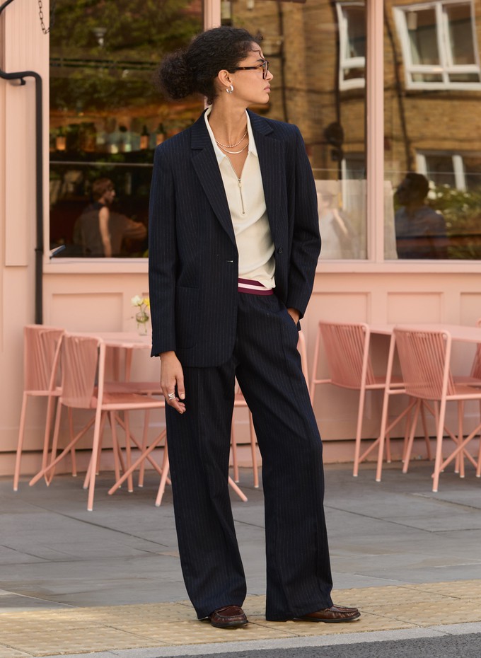 Remy Wool Blend Wide Leg Trousers from Baukjen