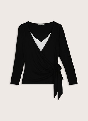 Gabrielle Double Layer Wrap Top from Baukjen