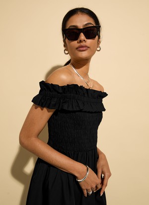 Rafaella Organic Cotton Off Shoulder Midi Dress from Baukjen