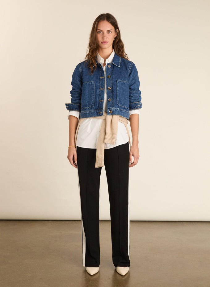 Kristi Organic Cotton Cropped Denim Jacket from Baukjen