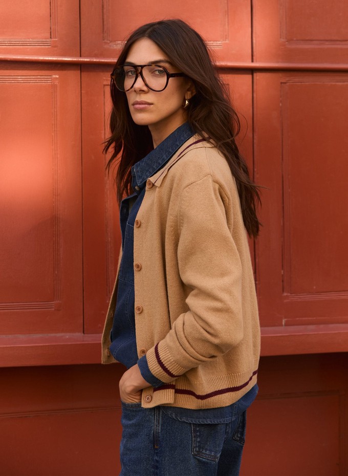 Gillian Wool Blend Collar Cardigan from Baukjen