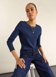 Maeva Ribbed Long Sleeve Top via Baukjen