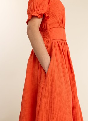 Bella Organic Cheesecloth Midi Dress from Baukjen