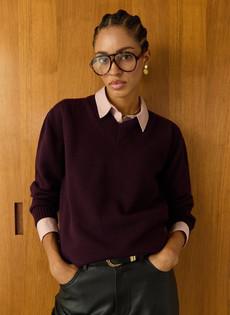 Jennifer V-Neck Merino Wool Jumper via Baukjen