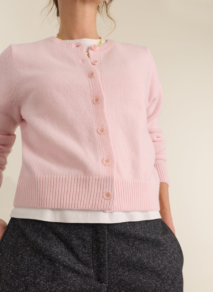 Marie Wool Blend Crew Neck Cardigan from Baukjen