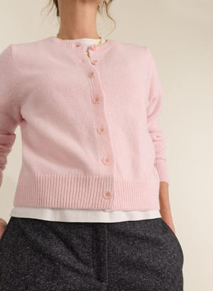 Marie Wool Blend Crew Neck Cardigan from Baukjen