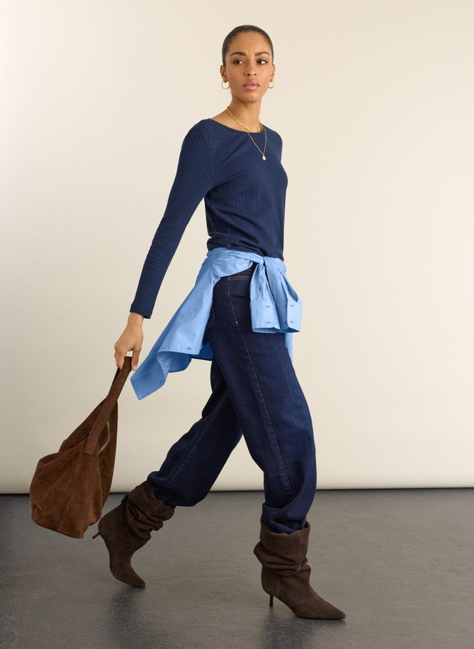 Maeva Ribbed Long Sleeve Top from Baukjen