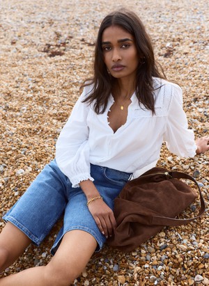 Britney Organic Cotton Stretch Denim Shorts from Baukjen