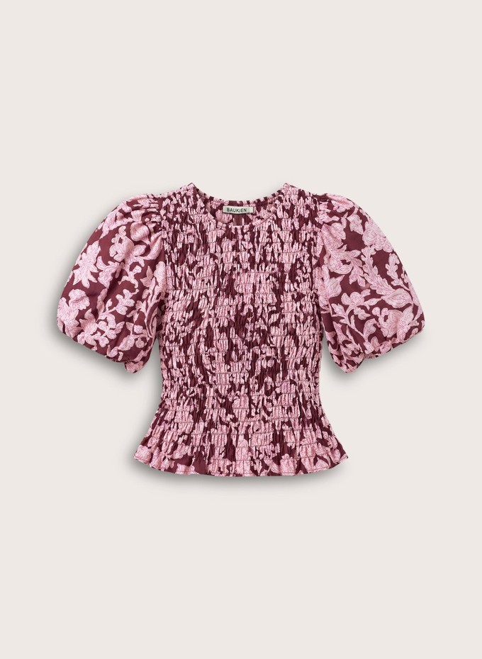 Lillie Organic Printed Smocked Top from Baukjen