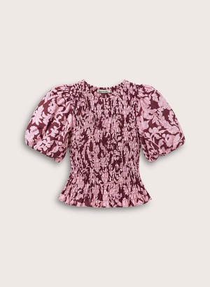 Lillie Organic Printed Smocked Top from Baukjen