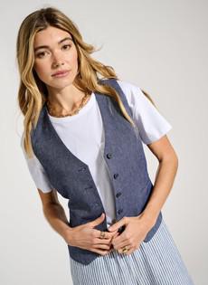 Ulrika Linen Waistcoat via Baukjen