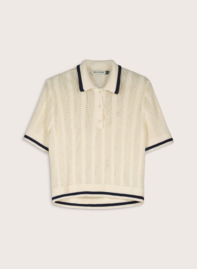 Janice Organic Cotton Knitted Polo Top from Baukjen