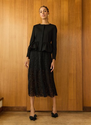 Alice Recycled Lace Midi Skirt from Baukjen