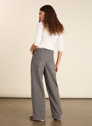 Bethany Organic Cotton Corduroy Wide Leg Trousers from Baukjen