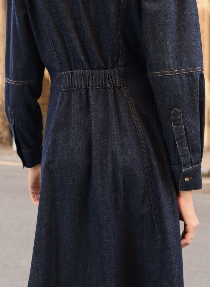 Channing Organic Denim Midi Dress from Baukjen