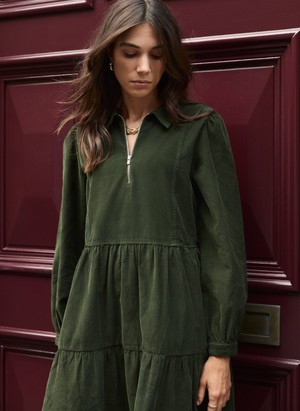 Jean Organic Corduroy Midi Dress from Baukjen