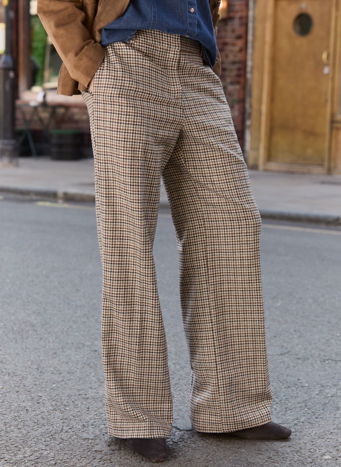 Gwynnie Wool Blend Wide Leg Trousers from Baukjen