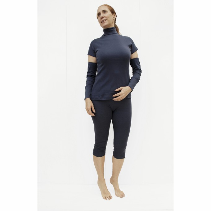 Detached Sleeves Turtleneck in Organic Pima from B.e Quality