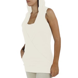 Sleeveless Hooded Top in Organic Pima from B.e Quality