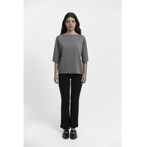 Boat Neck Top, 3/4 Sleeve in Pima Cotton from B.e Quality