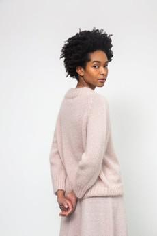 Solstice Mohair Knitted Jumper in Shell Pink by HANNAH BEAUMONT via Beaumont Organic