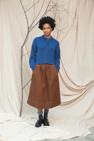 Sugi Organic Cotton Knitted Cardigan in Ink Blue from Beaumont Organic