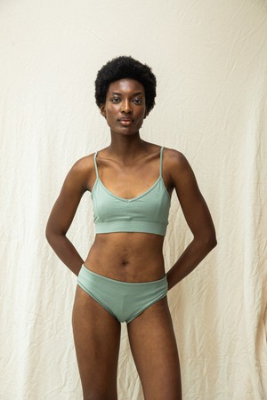 Nyra Bamboo & Organic Cotton Blend Bra in Pistachio from Beaumont Organic