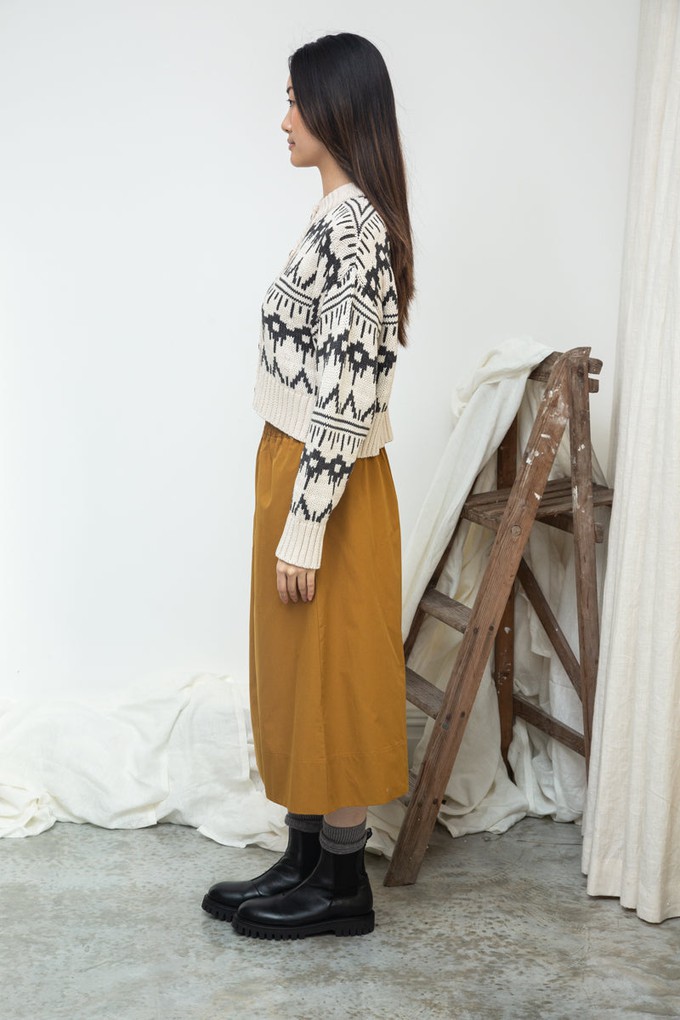 Sugi-Sue Organic Cotton Knitted Cardigan in Ecru Marl from Beaumont Organic
