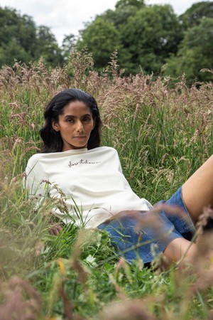 Samira Organic Cotton Top in White from Beaumont Organic