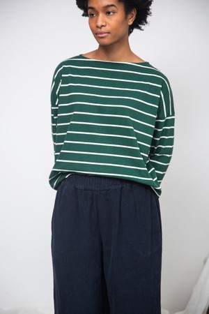 Evora Organic Cotton Corduroy Trousers in Night Sky Navy from Beaumont Organic