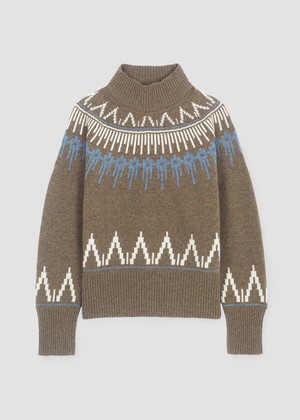 Hawthorne Recycled Wool Knitted Jumper in Taupe Marl from Beaumont Organic