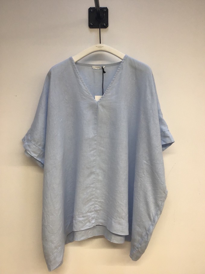 Leonor Linen Top in Pale Blue L Preloved from Beaumont Organic