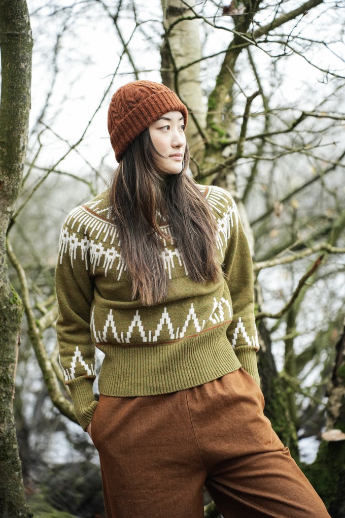 Brogan Lambswool Knitted Hat in Rust Marl from Beaumont Organic