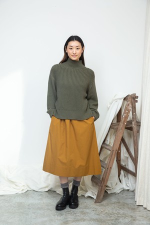 Tora Organic Cotton Knitted Jumper in Soft Khaki from Beaumont Organic