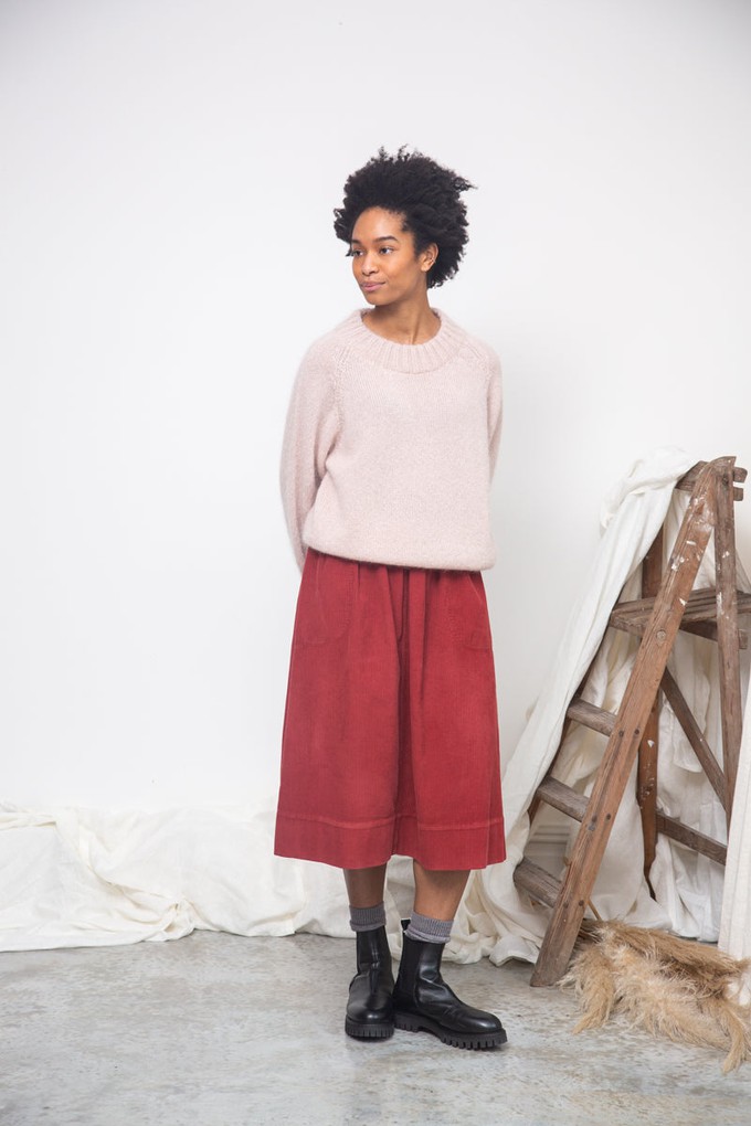 Solstice Mohair Knitted Jumper in Shell Pink by HANNAH BEAUMONT from Beaumont Organic