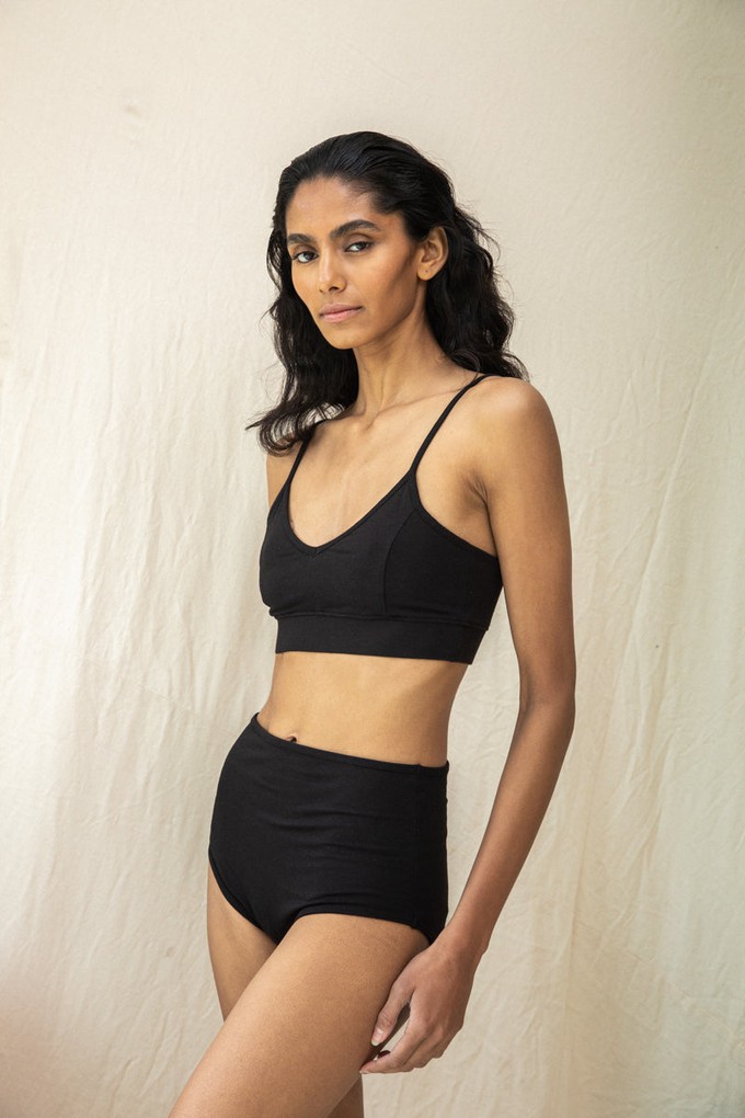 Nyra Bamboo & Organic Cotton Blend Bra in Black from Beaumont Organic