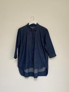 Nora Shirt In Chambray Size S via Beaumont Organic
