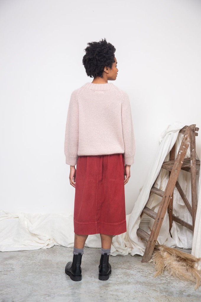 Solstice Mohair Knitted Jumper in Shell Pink by HANNAH BEAUMONT from Beaumont Organic