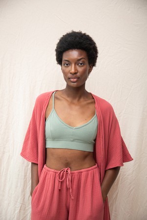 Nyra Bamboo & Organic Cotton Blend Bra in Pistachio from Beaumont Organic