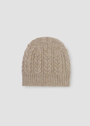 Brogan Lambswool Knitted Hat in Cream Marl from Beaumont Organic
