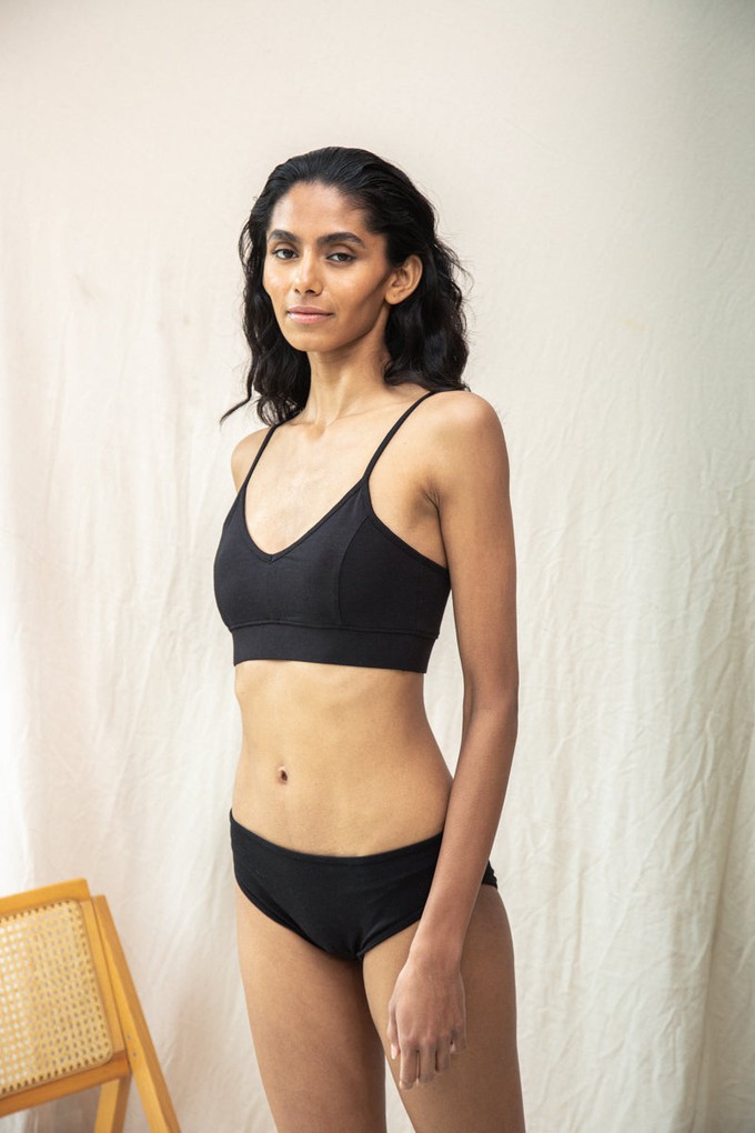 Nyra Bamboo & Organic Cotton Blend Bra in Black from Beaumont Organic