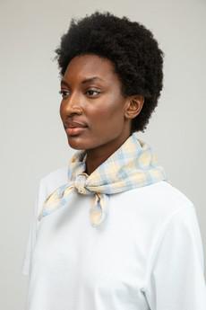 Leyla-Cay Organic Cotton Seersucker Scarf in Pastel Gingham by HANNAH BEAUMONT via Beaumont Organic